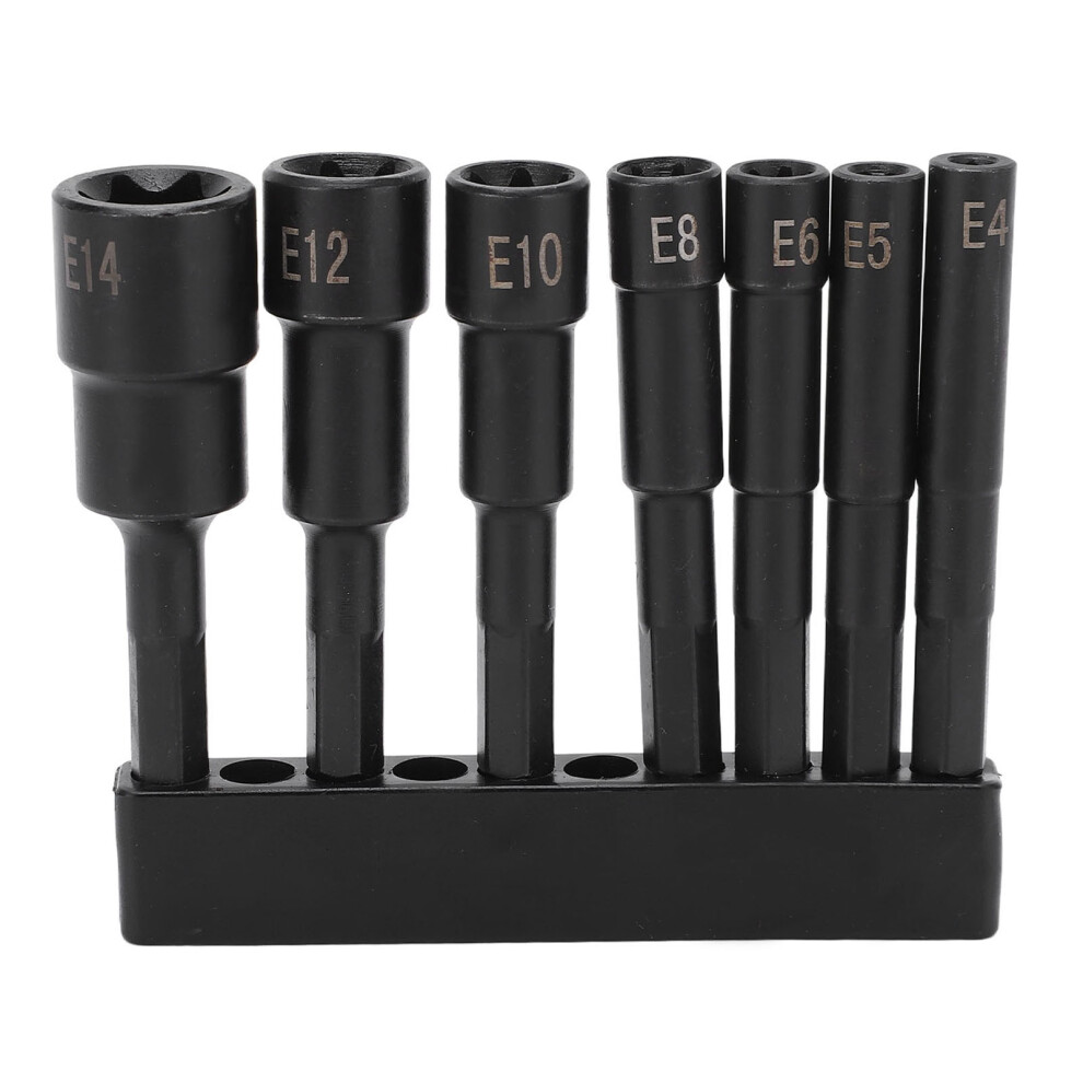 7Pcs Set Hexagonal Plum Blossom Socket Chuck 1/4In 9121376351549