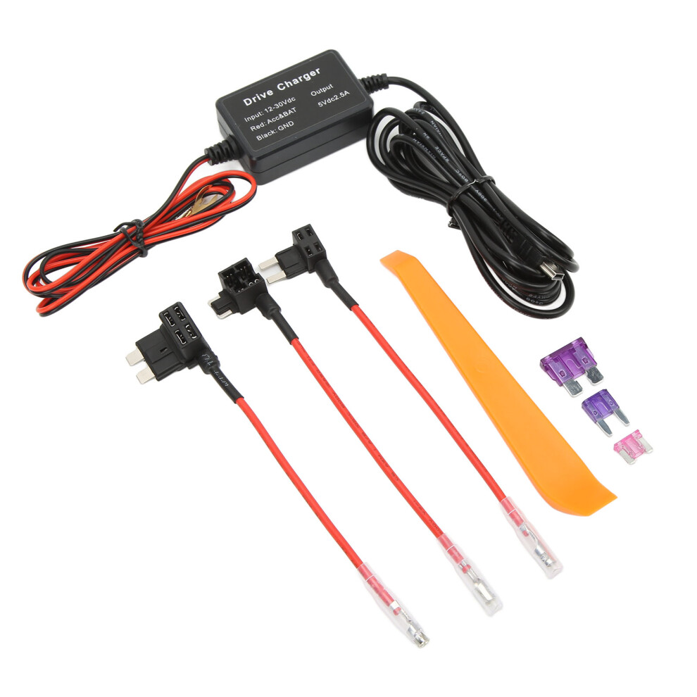 Dash Cam Power Hardwire Kit 12V-30V To 5V Mini Usb Adapter For Mirror Cam & Gps 4631339121324