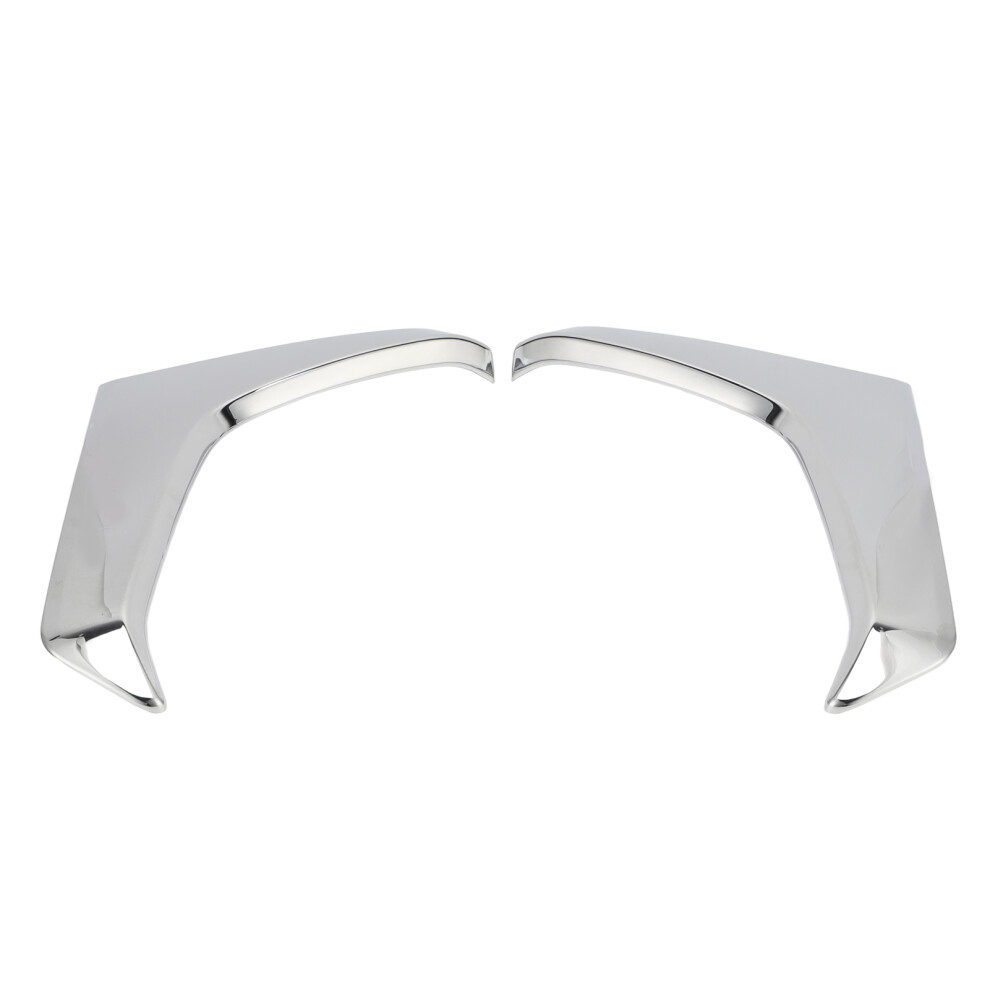 2Pcs Rear Window Side Spoiler Abs Chrome Beveled 9121376351860