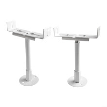 Aluminium Radiator Floor Mount Adjustable 21-26 cm White Cast Iron Central Heating Bracket Set of 2