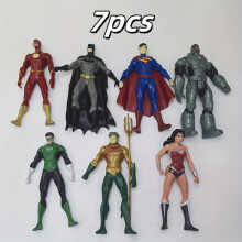 (A) Batman, Superman, Aquaman & More Character Figurine Display Model - PVC Collectible Statue for Desk, Home Decor, Office Desktop Decoration