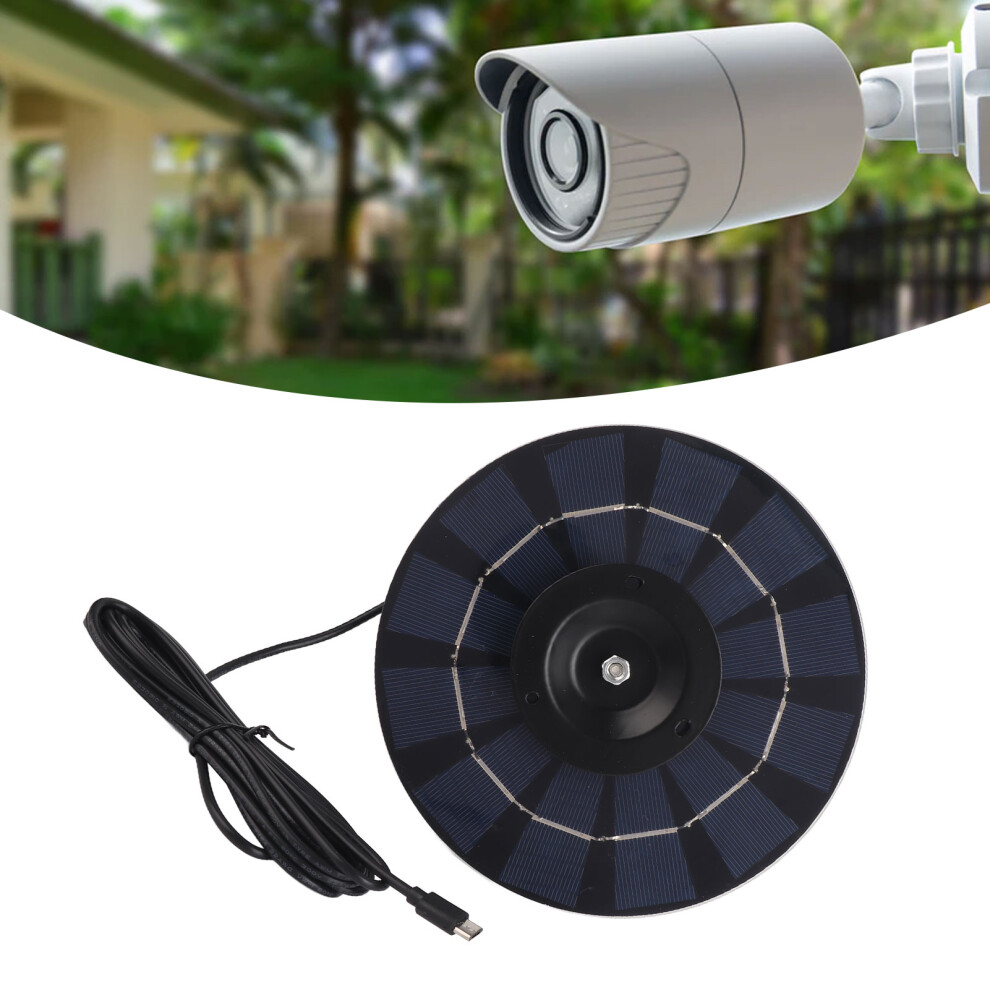 5W Monocrystalline Solar Panel Charger With 3M Cable, 16X16cm 4661339126920