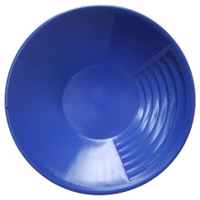 Gold Pan 15 Inch Round Blue Gold Sluice Box with Various Riffles Lightweight Portable Plastic Prospecting Equipment