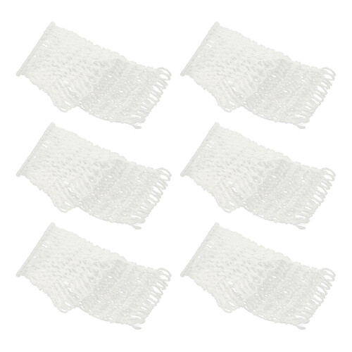 6Pcs White Nylon Pool Table Mesh Bags for Billiards Accessories