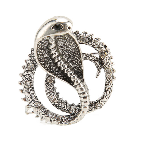Brosche Silberlegierung Diamant-Einlage Tiermotiv 1