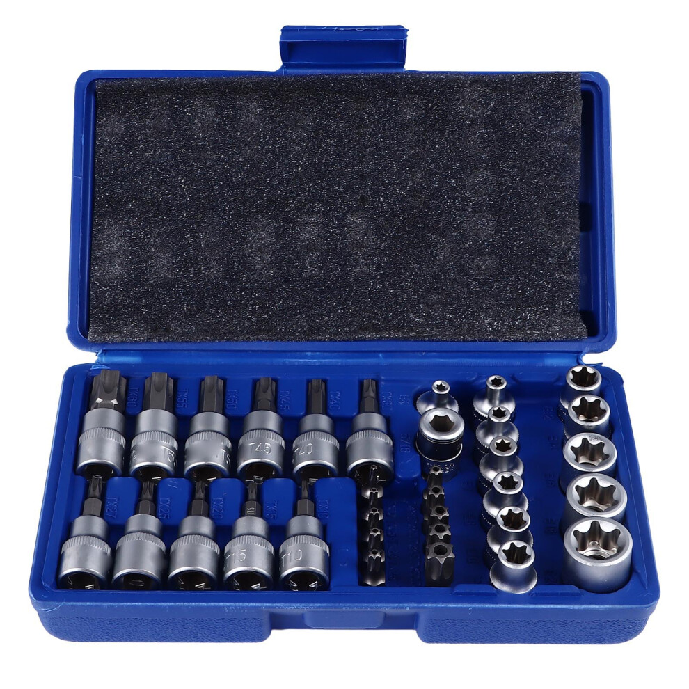 34Pcs Star Screwdriver Bit Socket Set with Storage