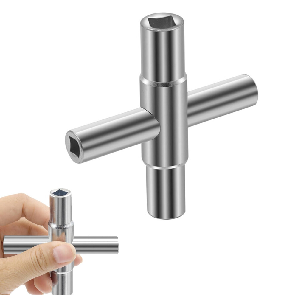 Square Key, Multifunctional 4-Way Key, 6.5Mm/7Mm/8Mm/9Mm Bleed Key For Electric, Gas, Water Meter Control Cabinets 6493810606830