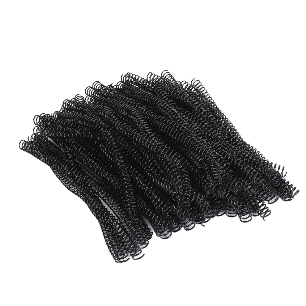 100Pcs Binding Spiral 12.7Mm Diameter 48 Teeth 4:1 Black
