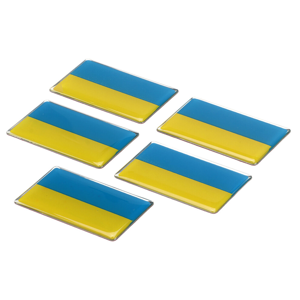 5Pcs Aluminum Alloy Epoxy Flag Stickers For Motorcycle Car Vehicle Decor 6931339134040