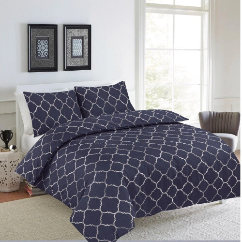 Reversible Quilt Stylish Duvet Sheets with Pillow Cases (Double) 1