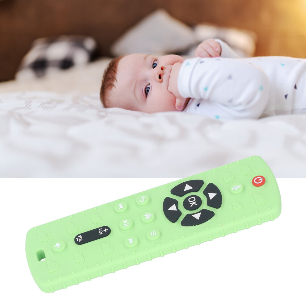 Bright Silicone Tv Remote Teething Toy 16.5Cm Baby Sensory Soother Green