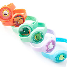Colorful Waterproof Kid's Repellent Bracelet Set - 8pcs Animal Design