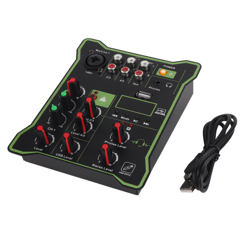 5-Kanal-Mini-Audio-Mixer Bluetooth USB, Nachhall 2