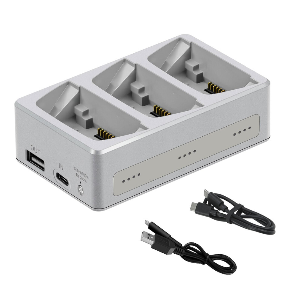 Portable Drone Battery Charging Hub Triple Battery Charger With Automatic Power Adjustment And Heat Prevention Features 6276012365695