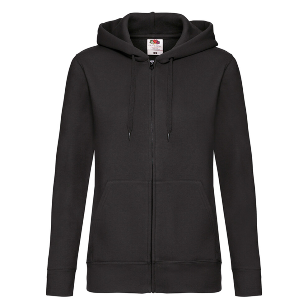 (L, Black) Fruit of the Loom Womens/Ladies Premium Sweat Hoodie