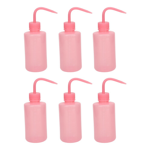 6 Stück Squeeze-Flasche mit schmalem Hals 250 ml Pink 1