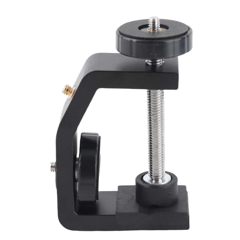 Large Aluminium Alloy C Clamp Mount Fixed Black 9121376359682