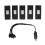 5Pcs 3.7V 1800mAh Drone Battery with Charger for E88 E525 Models 14