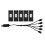 5Pcs 3.7V 1800mAh Drone Battery with Charger for E88 E525 Models 2