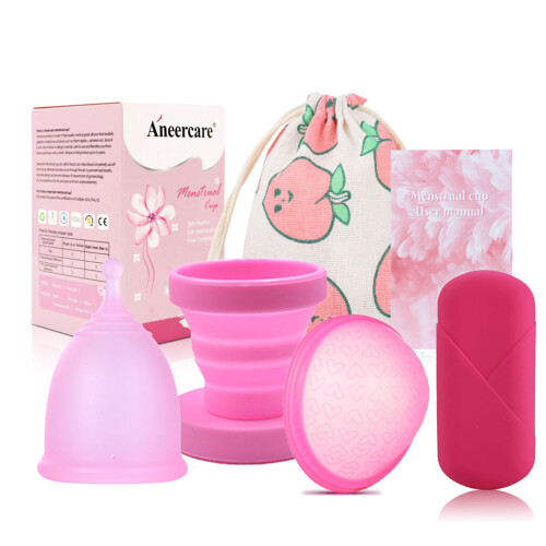 Silikonbecher & Scheibe pink L 25 ml 46  65 mm Set 1