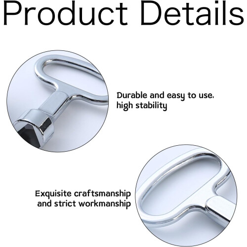Triangular Key Set of 4, 13mm High-Quality 3-Sided Keys for Wheelie Bins, Control Cabinets, and Elevators 1