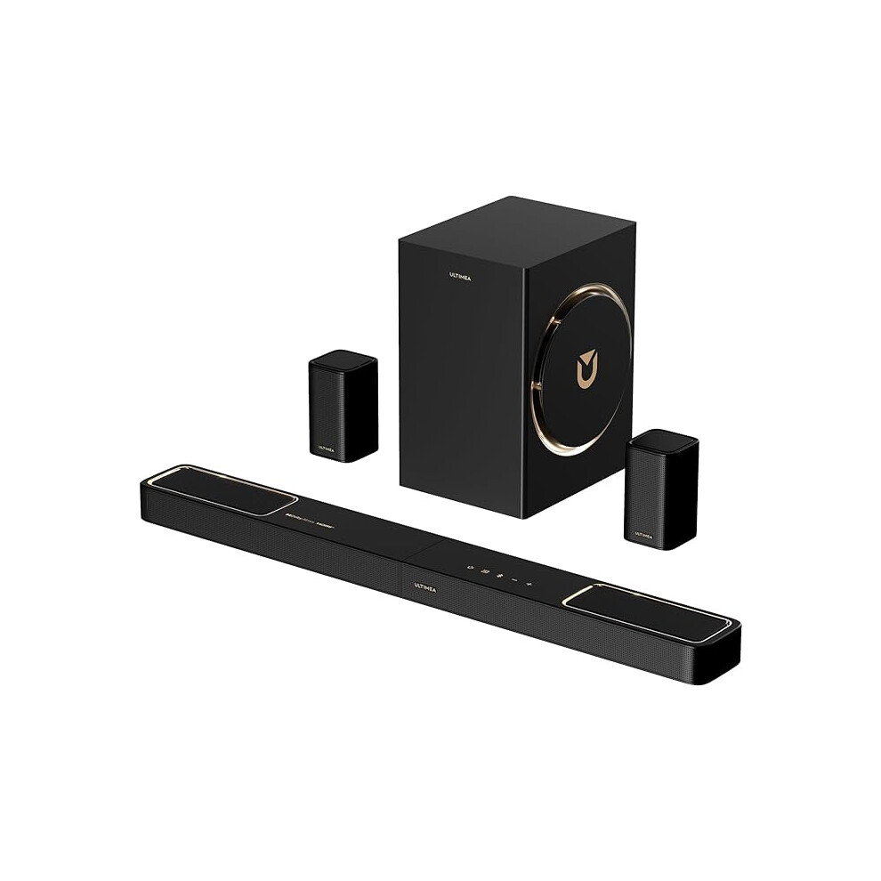 5.1.2ch Sound Bar with Dolby Atmos, Surround Sound System for TV with 2 Surround Speakers, Sound Bar for Smart TV, Soundbar with Subwoofer