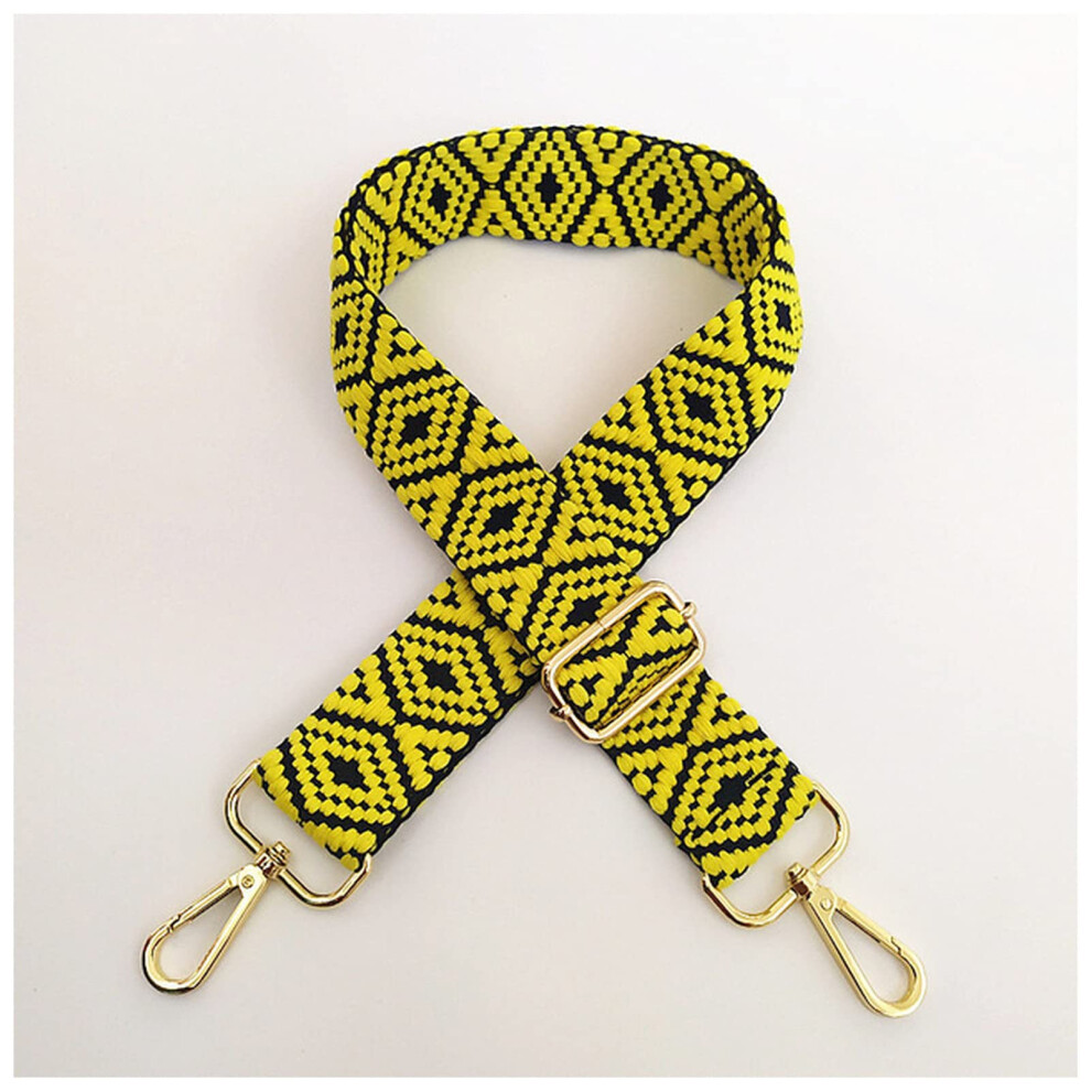 Women's Camera Strap Handbag 3.8Cm Wide Shoulder Strap 130Cm Adjustable Metallic Crossbody Strap Yellow/Gold 6276012366807