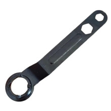 Schleifwerkzeugschlüssel | Four-Claw Lock Nut Socket Tool with Ergonomic Grip for Precision Bolts in Electrical and Construction Applications