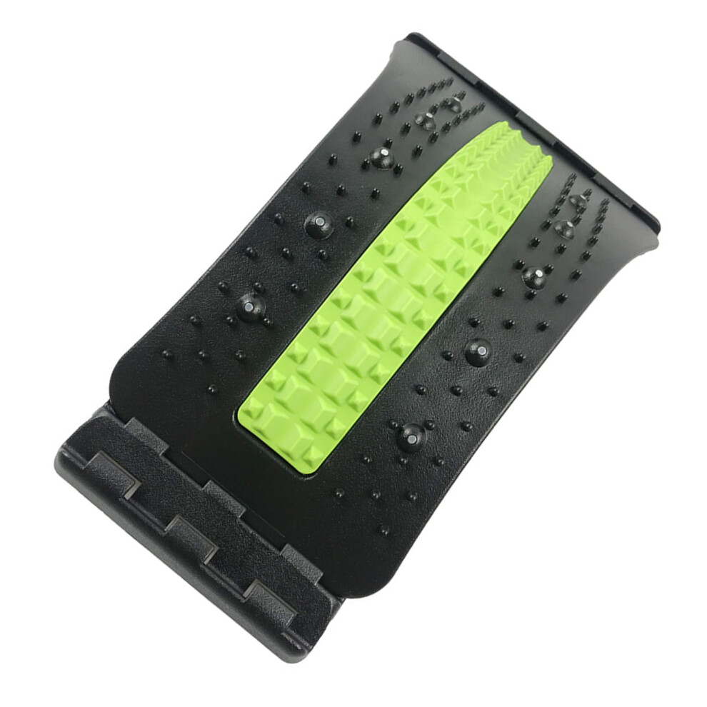Back Massager Board Adjustable Lumbar Back Cracker Stretcher 4 Levels Green Black