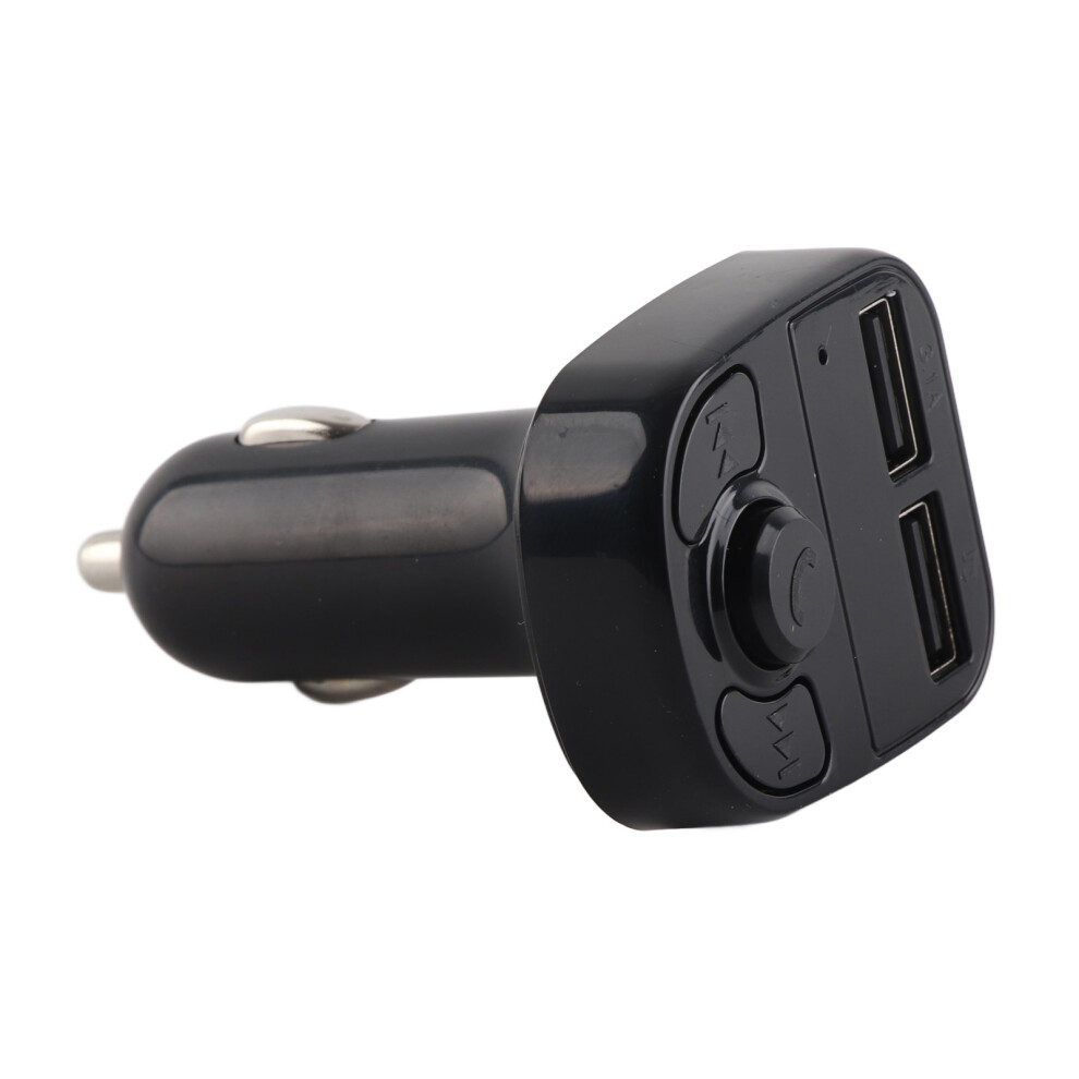Car Bluetooth Fm Transmitter Charger 12-24V Dual Usb Mp3 Black 7631339154435