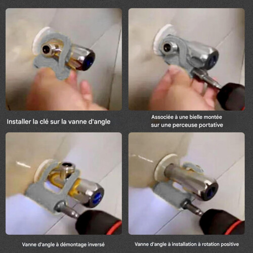Versatile Pipe Wrench and Angle Key for Manual Hydraulic System Repairs, Compatible with Bathroom and Kitchen Compression Rings 2