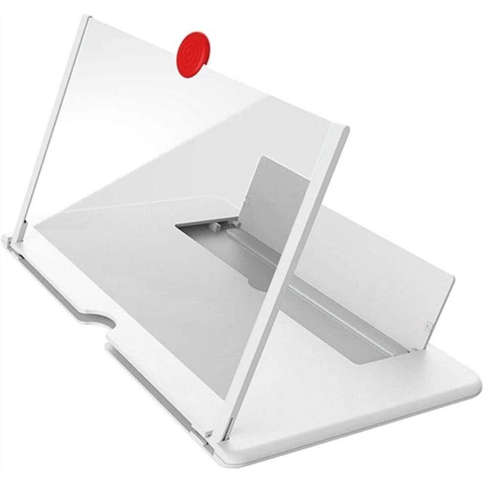 Lightweight Magnifying Glass 12 Inch Folding Video Magnifier Red for Mobile Phone Radiation Protection 3D HD Viewing 1Cps