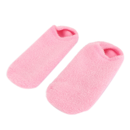 2er-Pack pinkfarbene Vitamin-E-Gelsocken – Peeling 2