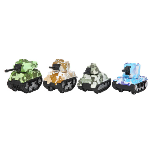 4pcs Alloy Tank Model Pull Back Highly Simulation 1