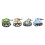 4pcs Alloy Tank Model Pull Back Highly Simulation 3