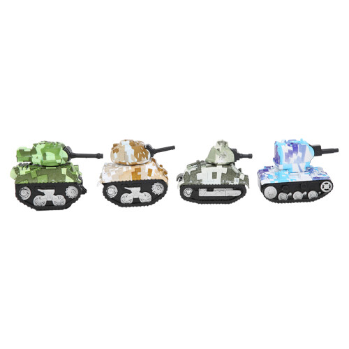 4pcs Alloy Tank Model Pull Back Highly Simulation 2