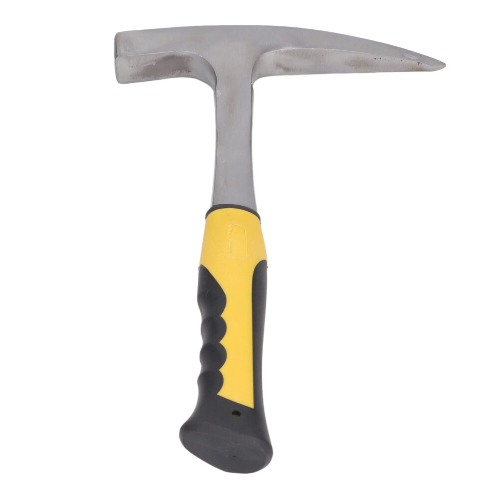 Brick Hammer With Rubber Handle, Large Geological Pointed Head, Heavy-Duty Duckbill Hammer For Masonry And Construction 6947110013411