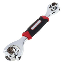 48 in 1 Socket Spanner Adjustable Ratchet Wrench 360 Degree Rotary with Non-Slip Handle for Home and Car Repair
