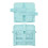Sgabello pieghevole in ABS blu per bambini, resistente ai graffi e portatile 1