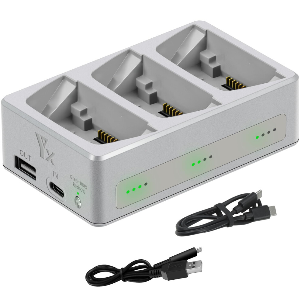 Drone Battery Charging Hub For Dji Flip Charger, Charge 3 Batteries Simultaneously, Compact Power Adapter And Power Bank 6482260566238