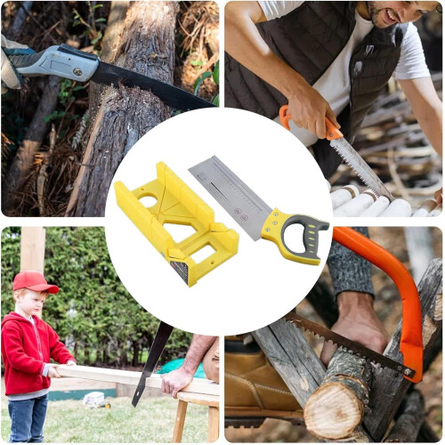 Hand Mitre Saw with Box, Adjustable 45 Degree Angle Cutting Tool, Comfortable Handle, Multi-Angle Wood Cutter 2