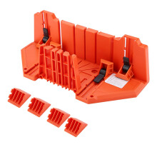 Plastic Miter Box 14" Pruning Saw with Clamp, High Strength ABS Tool for Wood Cutting and Woodworking Projects