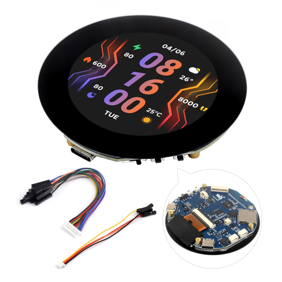 Esp32-S3 2.1 Inch Capacitive Touch Lcd Display Development Board, 480X480 Ips Screen, I2c, Wifi, Ble 5, 32-Bit Lx7 Processor 6482260566986