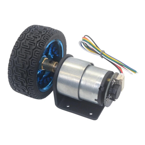 DC Gear Motor Set High Torque 12V Electric Motor with Encoder 37 RPM ...