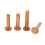 GB109 Copper Full Rivets 1-50pcs Flat Head Brass Rivets M2 50pcs 5mm Solid Copper Rivets for DIY Projects 1