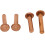 GB109 Copper Full Rivets 1-50pcs Flat Head Brass Rivets M2 50pcs 5mm Solid Copper Rivets for DIY Projects 5