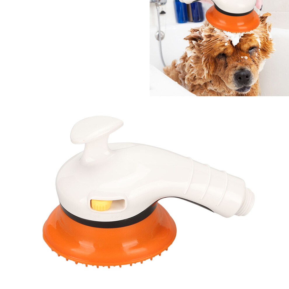 Pet Shower Head Brush â Soft Teeth Massage Bath Tool, Orange, 13.5x8x2.1cm-image-OPC-PJHXGMB-NEW
