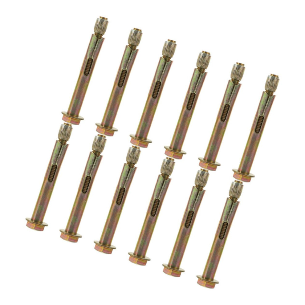 Expansion Screw Expansion Anchor Bolts For Concrete And Brick, Carbon Steel, Pack Of 12, Heavy-Duty Wall And Garage Anchors 6947110014906