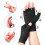 Copper Compression Arthritis Gloves, Fingerless, Anti Slip, Black, S 6
