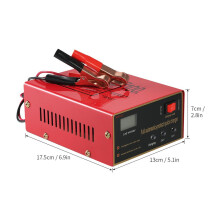 12V/24V Autobatterieladegerät mit Klemmen 13  17,5 cm